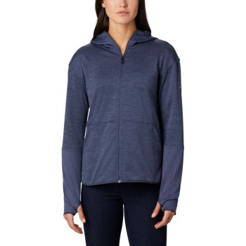 Columbia Rosemont Station II Hooded Full Zip Fleece, Chamarras Azul Marino Para Mujer | 596718-LYP